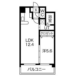 ドルチェ茶屋ヶ坂 1LDKの間取図画像