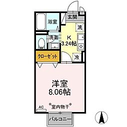 間取図画像 1K