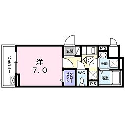 パークハイム常盤台 1階1Kの間取り