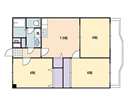 メゾン21　A 2階3DKの間取り