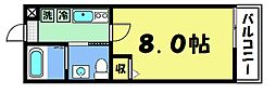 阪急京都本線 大宮駅 徒歩10分の賃貸マンション 1階1Kの間取り