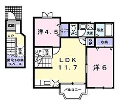 ネオ　イグチ 2階2LDKの間取り