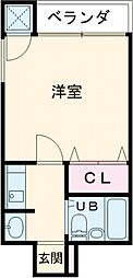 アルバーナ 1Kの間取図画像