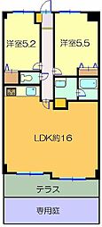 グレージュ和光弐番館 2LDKの間取図画像