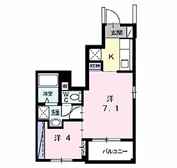ドエルシャルマン 2Kの間取図画像