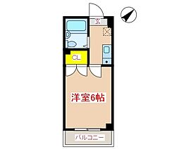 DESTINO 2階1Kの間取り