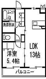 トゥー・ル・モンド 1LDKの間取図画像