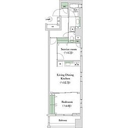 ダイナシティ浅草 2LDKの間取図画像