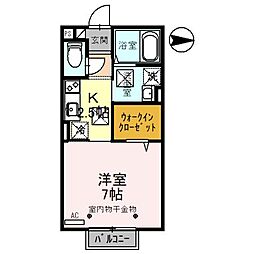 D-roomEnomoto 1階1Kの間取り