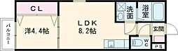 シャーメゾン堺西湊 1LDKの間取図画像