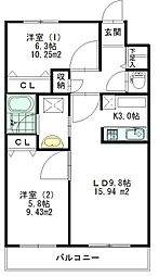 間取図画像 2LDK