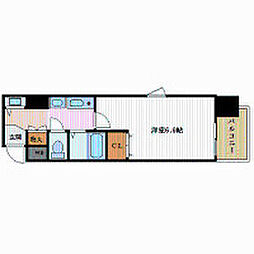プレサンス名古屋駅前 7階1Kの間取り