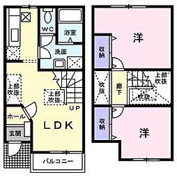 セルカ淀川 2LDKの間取図画像