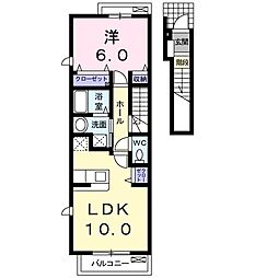 ミドル3 1LDKの間取図画像