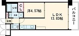 プレジオ今福鶴見 1LDKの間取図画像