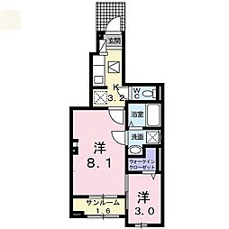 グランフェリシア2 2Kの間取図画像