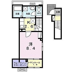 メゾンドエクセル 1Kの間取図画像