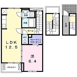 フライウェイB 1LDKの間取図画像