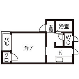 間取図画像 1K