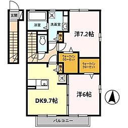 フロムファースト 2DKの間取図画像