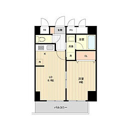La　Douceur豊平4条 3階1LDKの間取り