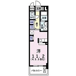 ルイシャトレ鏡 ワンルームの間取図画像