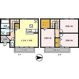 アルト　ポンテ　ローザ　A棟 1階3LDKの間取り