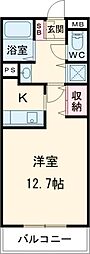 ウイングス7番館 ワンルームの間取図画像