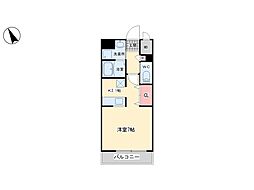 ルナ・グランデ 7階1Kの間取り