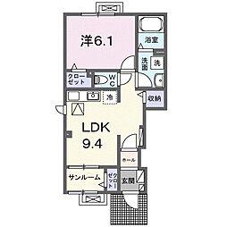 ロブレ2 1LDKの間取図画像