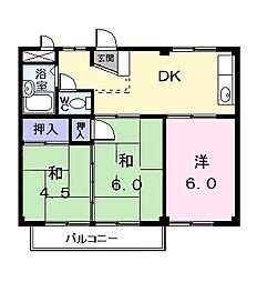 ファミール・コート美和 3DKの間取図画像