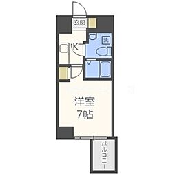 アプリーレ南森町 1Kの間取図画像