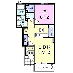 MaisonBlanche 1LDKの間取図画像