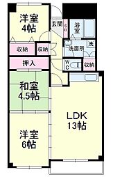 パークビュー四ツ池 3LDKの間取図画像