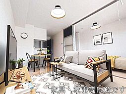 Flora みさき 202 2階1LDKのリビング/ダイニング