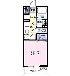 間取図画像 1K