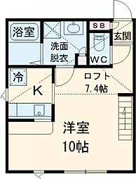 PRIMAホワイトレーベル 2階1SKの間取り