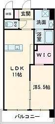メディプラカーサ 1DKの間取図画像