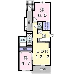 Estrela2B 2LDKの間取図画像