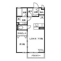 サンクレア3 1LDKの間取図画像