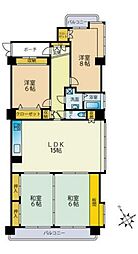 イマージュ安部山公園 4LDKの間取図画像
