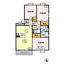 グランメール・カナ 3LDKの間取図画像