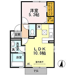 ベルドミール 1LDKの間取図画像