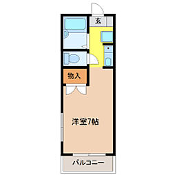 KAYO ワンルームの間取図画像