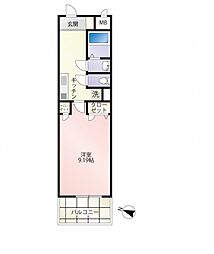 第16友建ビル 502 5階1Kの間取り