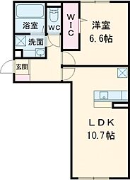 クリサンテーモ 2階1LDKの間取り