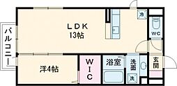 D-room的場 1LDKの間取図画像
