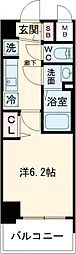 プレサンス神戸キュリオ 1Kの間取図画像