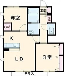 マストコート加古川南E棟 2LDKの間取図画像