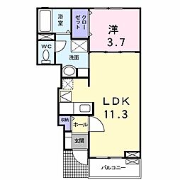 サン・エテルノ 1LDKの間取図画像